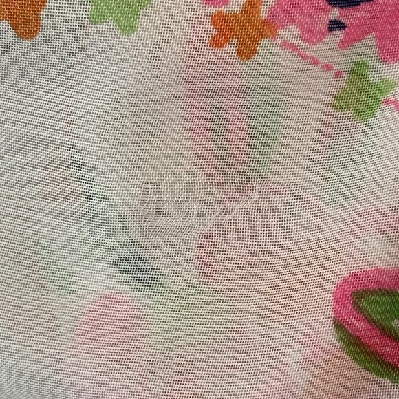 Lilly‎ Pulitzer x Target Floral Pom Pom Beach Cover Up Kimono Tropical OS Preppy - Picture 6 of 8